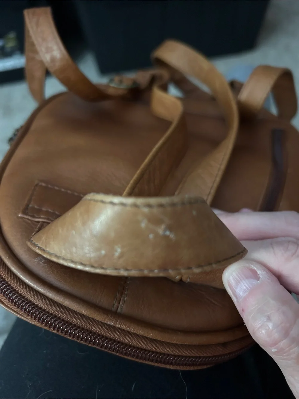 Ledonne Leather Brown Backpack - Classic Minimalist Design
